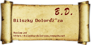 Bilszky Doloróza névjegykártya